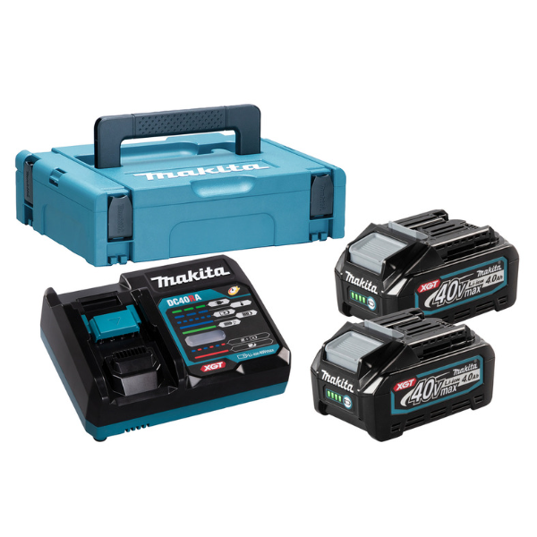 Makita batteripakke, 2 Accu GTX,4.0AH + 1 enkelt lynoplader - DitlevJ.dk